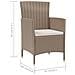 Sedie Da Giardino Con Cuscini 4 Pz In Polyrattan Beige - Foto miniatura 3
