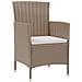 Sedie Da Giardino Con Cuscini 4 Pz In Polyrattan Beige - Foto miniatura 5