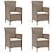 Sedie Da Giardino Con Cuscini 4 Pz In Polyrattan Beige - Foto miniatura 1