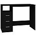 Scrivania Con Cassetti Nera 102x50x76 Cm In Legno Multistrato - Foto miniatura 1