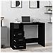 Scrivania Con Cassetti Nera 102x50x76 Cm In Legno Multistrato - Foto miniatura 9