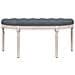 Panca Grigio Scuro 110,5x45x49 Cm In Velluto - Foto miniatura 3