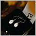 Orecchino Di Perla A Forma Di Goccia Vintage In Argento Sterling 925 Silver - Foto miniatura 3