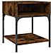 Comodino Rovere Fumo 40x41x50 Cm In Legno Multistrato - Foto miniatura 1