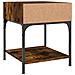 Comodino Rovere Fumo 40x41x50 Cm In Legno Multistrato - Foto miniatura 2