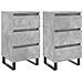 Comodini 2 Pz Grigio Cemento 40x35x69 Cm In Legno Multistrato - Foto miniatura 2