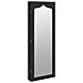Armadio Portagioie Con Specchio A Muro Nero 37,5x10x106 Cm - Foto miniatura 2