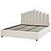 Letto Contenitore Velluto Bianco Sporco 180 X 200 Cm Vincennes - Foto miniatura 2