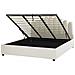 Letto Contenitore Velluto Bianco Sporco 180 X 200 Cm Vincennes - Foto miniatura 4