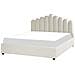 Letto Contenitore Velluto Bianco Sporco 180 X 200 Cm Vincennes - Foto miniatura 5