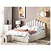 Letto Contenitore Velluto Bianco Sporco 180 X 200 Cm Vincennes - Foto miniatura 1