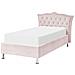 Letto Singolo Contenitore Velluto Rosa Pastello 90 X 200 Cm Metz - Foto miniatura 6