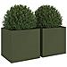 Fioriere 2 pz Verde Oliva 49x47x46 cm in Acciaio - Foto miniatura 3