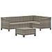 Set Divani da Giardino 5 pz con Cuscini in Polyrattan Grigio - Foto miniatura 3