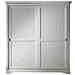Armadio Shabby 2 Ante Scorrevoli In Legno Massello Bianco L. 200 P. 67 H. 220 - Foto miniatura 1