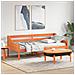 Dormeuse Senza Materasso Marrone Cera 80x200 Cm Legno Di Pino - Foto miniatura 1