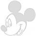 Topolino 3 - Adesivo Prespaziato - Disney - Colore Argento - 20cm - Foto miniatura 1
