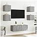 Mobile TV a Parete con Luci LED Grigio Sonoma 30,5x35x30 cm - Foto miniatura 6
