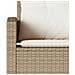 Set Divano da Giardino 6 pz con Cuscini a L Beige in Polyrattan - Foto miniatura 7