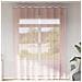 Tende In Voile Con Occhielli 2 Pz Rosa Chiaro 140x300 Cm - Foto miniatura 1