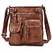 Elegante Borsa A Tracolla In Pelle Pu Brown - Foto miniatura 1