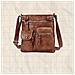 Elegante Borsa A Tracolla In Pelle Pu Brown - Foto miniatura 3