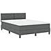 Letto a Box Spring con Materasso e LED Grigio Scuro 160x200 cm Tessuto - Foto miniatura 3