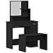 Set Tavolo da Trucco con porta Rovere nero 86.5 x 35 x 136 cm - Foto miniatura 1