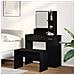 Set Tavolo da Trucco con porta Rovere nero 86.5 x 35 x 136 cm - Foto miniatura 2