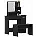 Set Tavolo da Trucco con porta Rovere nero 86.5 x 35 x 136 cm - Foto miniatura 3