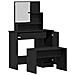 Set Tavolo da Trucco con porta Rovere nero 86.5 x 35 x 136 cm - Foto miniatura 5