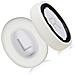 Cuscinetti Auricolari Di Ricambio In Pelle Proteica Bianca Compatibili Con Cuffie Qcy H3 E Tozo Ht2 - Confezione Da 2 - Foto miniatura 3