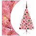 Albero di Natale artificiale con luci integrate Rosa 120 cm PVC - Foto miniatura 1