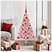 Albero di Natale artificiale con luci integrate Rosa 120 cm PVC - Foto miniatura 2