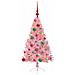 Albero di Natale artificiale con luci integrate Rosa 120 cm PVC - Foto miniatura 3