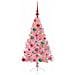 Albero di Natale artificiale con luci integrate Rosa 120 cm PVC - Foto miniatura 6