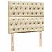 Struttura Letto Pouf con Materasso Crema 120x200 cm in Tessuto - Foto miniatura 9