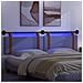 Testiera sospesa Con luce LED Blu jeans PU Antico - Foto miniatura 5