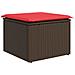 Set Divano da Giardino con cuscino 7 pcs Marrone Poly Rattan - Foto miniatura 6