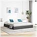 Letto con Contenitore Grigio Scuro 193 x 203 cm Tessuto - Foto miniatura 2
