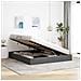 Letto con Contenitore Grigio Scuro 193 x 203 cm Tessuto - Foto miniatura 4