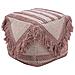 Pouf In Tessuto Beige E Rosa 40 X 44 Cm Kochi - Foto miniatura 17