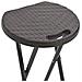 Sgabelli Da Bar Pieghevoli 2 Pz Hdpe E Acciaio Marroni Rattan - Foto miniatura 6