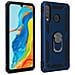 Cover Huawei P30 Lite Bi-materia Rigida Morbida Anello Magnetico Stand Blu - Foto miniatura 1