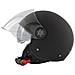 Casco Jet Scooter Moto Ece2205 Certificato Parasole Lunga Visiera Nero Opaco Xl - Foto miniatura 7