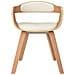 Sedia da Pranzo Crema in Legno Curvato e Similpelle - Foto miniatura 3
