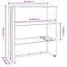 Scaffale Per Credenza Marrone Miele 85x35x100 Cm Legno Di Pino - Foto miniatura 5