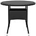 Set Da Pranzo Per Giardino 5 Pz In Polyrattan Nero - Foto miniatura 5