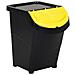 Cestini Per Rifiuti Impilabili Con Coperchi 3pz Neri Pp 120l - Foto miniatura 2