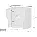 Credenza Domenico, Madia Da Cucina A 2 Ante Geometriche, Buffet Da Soggiorno, Madia Da Cucina, 100% Made In Italy, Cm 79x43h86, Bianco Lucido - Foto miniatura 3